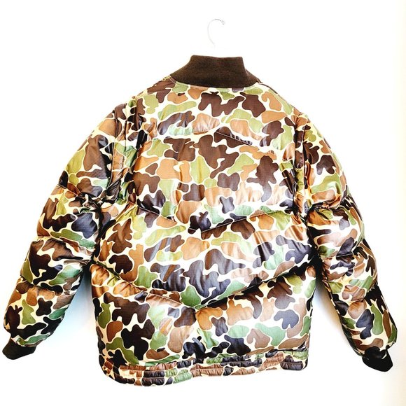 VTG Gander Mountain Convertable Camo Goose Down Puffer Jacket Vest Coat -XL - Picture 6 of 16